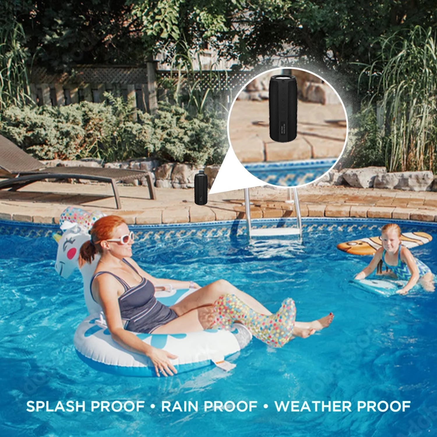 Portable Bluetooth Speaker, Wireless Speaker with Deep Bass Sound, Outdoor Speakers with Bluetooth 5.0, 30H Playtime, Dual Pairing for Home,Party