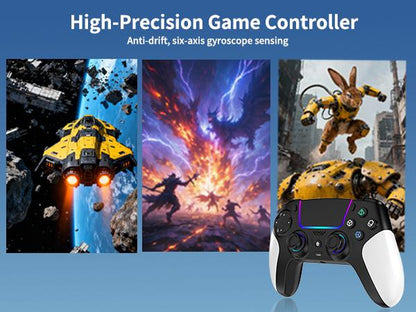 JORREP Wireless Controller for PS5 with RGB LED,TURBO, Dual Vibration, 6 Axis Gyro Sensor, Touchpad, Ergonomic for Playstation 5 Controller, Compatible with Playstation 5/Pc/Mac/Ios/Android/Steam