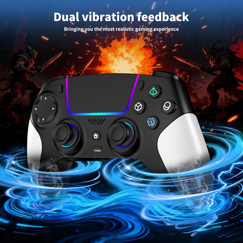 JORREP Wireless Controller for PS5 with RGB LED,TURBO, Dual Vibration, 6 Axis Gyro Sensor, Touchpad, Ergonomic for Playstation 5 Controller, Compatible with Playstation 5/Pc/Mac/Ios/Android/Steam