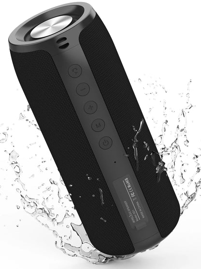 Portable Bluetooth Speaker, Wireless Speaker with Deep Bass Sound, Outdoor Speakers with Bluetooth 5.0, 30H Playtime, Dual Pairing for Home,Party